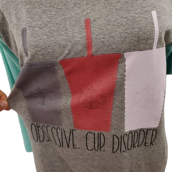 Iced Coffee Shirt Starbucks Tumbler Tee, Funny 3/4 Sleeve Shirt, Medium - Picture 3 of 7